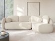 Ecksofa mit Schlaffunktion und Bettkasten Rechts Carino Creme