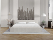 Polsterbett mit Bettkasten und Lattenrost 160x200 Lipari Beige