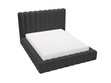 Polsterbett mit Bettkasten und Lattenrost 180x200 Rotto Schwarz