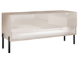 TV-Schrank 90 cm mit LED-Beleuchtung und schwarzen Metallbeinen Aurelie Kaschmir Hochglanz