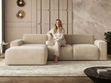 Ecksofa L-Form Links Lavia Beige