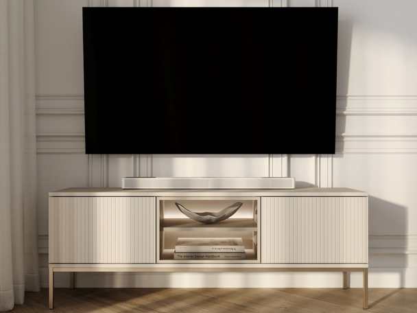 TV-Lowboard mit Türen und Led Deo Kaschmir