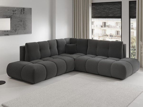 Ecksofa mit Schlaffunktion und Bettkasten Rechts Kair Graphit