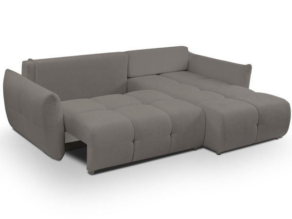 Ecksofa L-Form mit Schlaffunktion und Bettkasten Bene Dunkelgrau