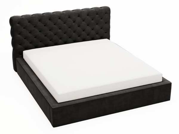 Polsterbett mit Bettkasten und Lattenrost 200x200 Apollo Schwarz