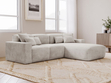 Ecksofa L-Form Rechts Moderne Ecksofa Leni Hellgrau