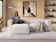 Ecksofa L-Form Links Moderne Cord Ecksofa Landi Grau