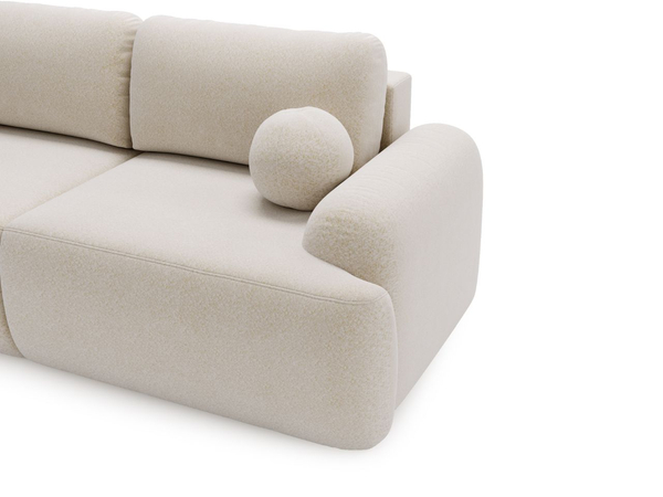 Sofa mit Schlaffunktion und Bettkasten Aurio Weiß