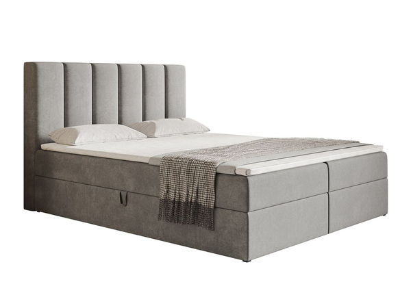 Boxspringbett mit Bettkasten 160x200 Cascada Grau