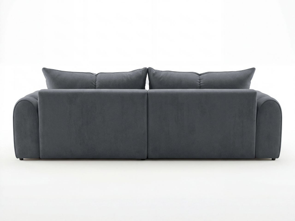Ecksofa L-Form Links mit Schlaffunktion und Bettkasten Bonno Dunkelgrau