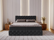 Boxspringbett mit Bettkasten 140x200 Canolo Schwarz