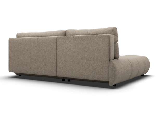 Ecksofa mit Schlaffunktion und Bettkasten Links Milet Hellgrau