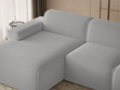 Ecksofa L-Form Links Lavia Bouclé-Stoff Grau