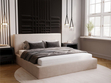 Polsterbett mit Bettkasten und Lattenrost 200x200 Monaco Beige