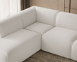 Ecksofa L-Form Links Eluno Bouclé-Stoff Weiß 