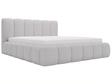 Polsterbett mit Bettkasten und Lattenrost 180x200 Cloud Bouclé-Stoff Hellgrau