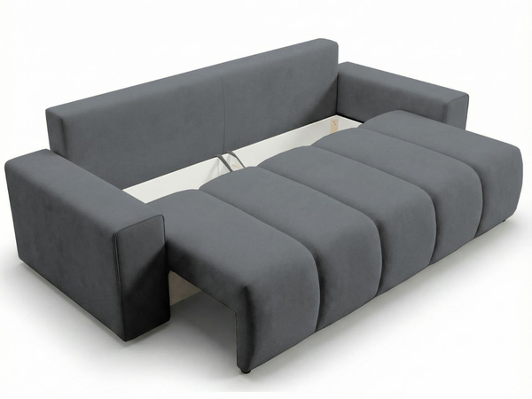 Schlafsofa mit Bettfunktion und Bettkasten Miro Dunkelgrau