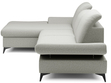 Ecksofa L-Form Links mit Schlaffunktion und Bettkasten Hannover Hellgrau