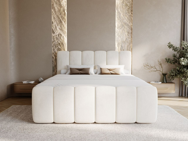Boxspringbett mit Bettkasten 200x200 Cloud Beige