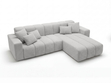 Ecksofa L-Form Rechts Nork Grau