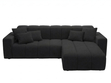 Ecksofa L-Form Rechts Nork Schwarz