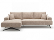 Ecksofa L-Form auf Metallbeinen Leto Links Beige
