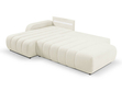 Ecksofa mit Schlaffunktion und Bettkasten Links Adoro Creme 