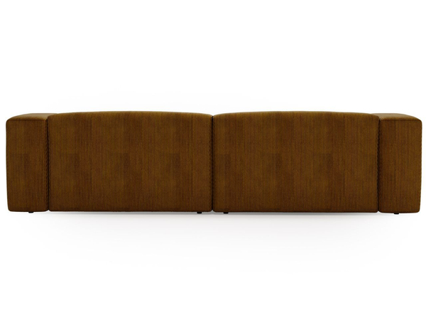 Ecksofa L-Form Rechts Moderne Cord Ecksofa Landi Honigfarben
