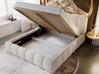 Polsterbett mit Bettkasten und Lattenrost 120x200 Cloud Bouclé-Stoff Beige