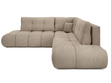 Ecksofa mit Schlaffunktion und Bettkasten Links Kair Hellbraun