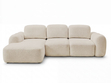 Ecksofa L-Form mit Schlaffunktion und Bettkasten Avelin Links Beige