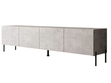 TV-Lowboard mit Türen auf Schwarzen Metallbeinen 200 cm Nodoo Beton
