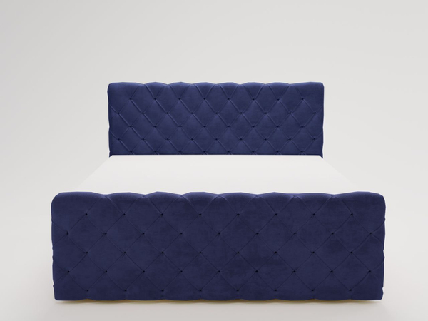 Boxspringbett mit Bettkasten 140x200 Lunaris Blau