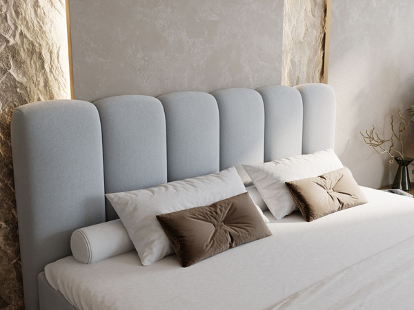 Boxspringbett mit Bettkasten 180x200 Cloud Grau