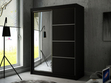 Schiebetürenschrank mit Spiegel 150 cm mit LED-Beleuchtung Portel Schwarz