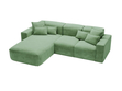 Ecksofa L-Form Links Moderne Ecksofa Leni Grün
