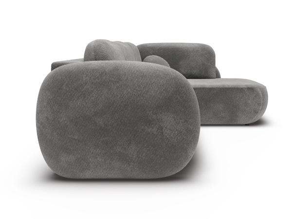 Ecksofa mit Schlaffunktion und Bettkasten Rechts Carino Grau