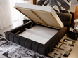 Polsterbett mit Bettkasten und Lattenrost 180x200 Mellow Schwarz