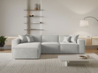 Ecksofa L-Form Links Arizona Hellgrau