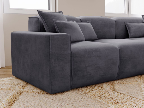 Ecksofa L-Form Rechts Moderne Ecksofa Leni Dunkelgrau