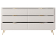 Kommode mit 6 Schubladen Latina Beige