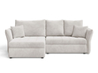 Ecksofa L-Form mit Schlaffunktion und Bettkasten Lino Dunkelbeige