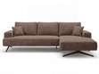 Ecksofa L-Form auf Metallbeinen Leto Rechts Braun