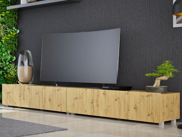 Set mit zwei TV-Lowboard mit Türen 150 cm Kioto Artisan Eiche