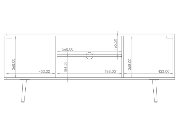 TV-Lowboard mit Türen Nemi Schwarzer Graphit Braun