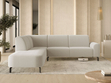 Ecksofa L-Form Links Regento Bouclé-Stoff Beige