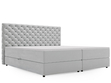 Boxspringbett mit Bettkasten 200x200 Bergamo Hellgrau