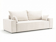 Schlafsofa mit Bettfunktion und Bettkasten Sivra Creme