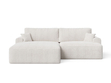 Ecksofa L-Form mit Schlaffunktion und Bettkasten Serene Links Creme