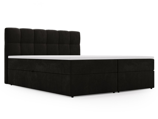 Boxspringbett mit Bettkasten 140x200 Maison Schwarz